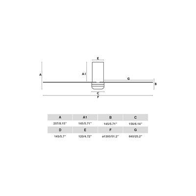 Ventilador de techo FARO Barcelona 33831 PUNT TUB M negro y madera oscura