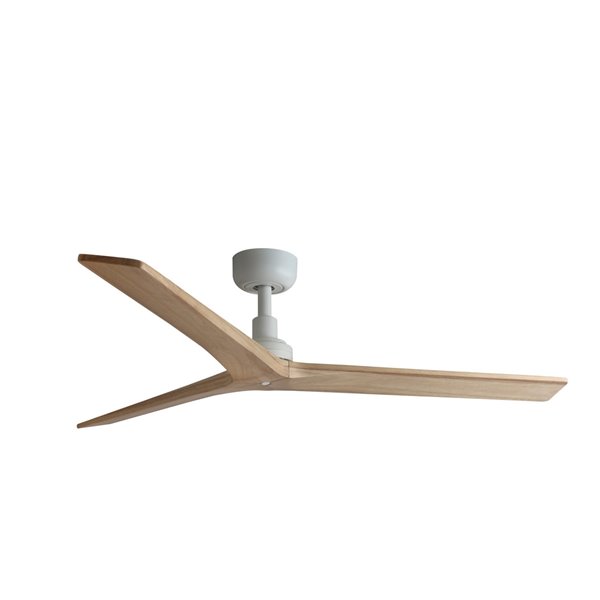 Ventilador de techo FARO Barcelona 34280 KLIM M blanco y roble claro