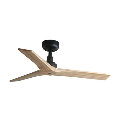 Ventilador de techo FARO Barcelona 34284 KLIM S negro y roble claro