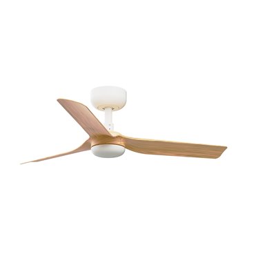 Ventilador de techo FARO Barcelona 33821 MINI PUNT S blanco y madera clara