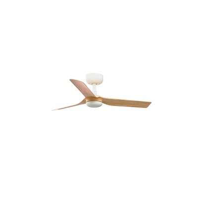 Ventilador de techo FARO Barcelona 33821 MINI PUNT S blanco y madera clara