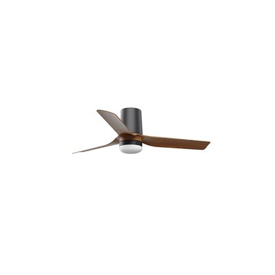 Ventilador Led de techo FARO Barcelona 33835-1TW MINI PUNT TUB S negro y nogal