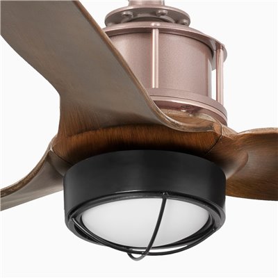 Ventilador Led de techo FARO 33423-10 JUSTFAN S Cobre/nogal