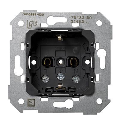 Base de enchufe Schuko 2p+ tt  16AX Simon 75432-39