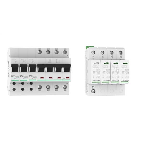 Conjunto protector sobretension 4MP-25 77706375 + PSC4-12,5/400 TT 77738405 CIRPROTEC 77706585
