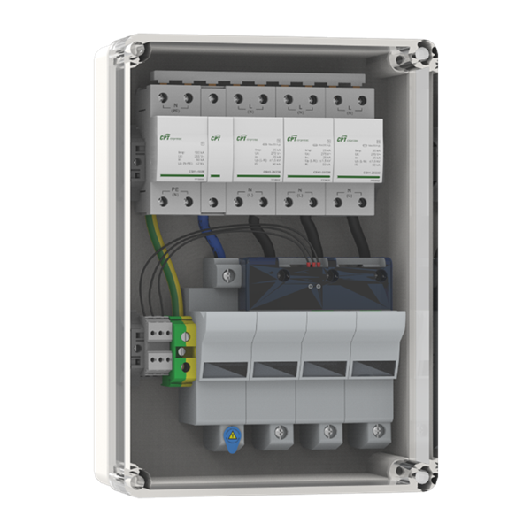 Cuadro trifásico con protector sobretension tipo-1 25kA CIRPROTEC 77772110