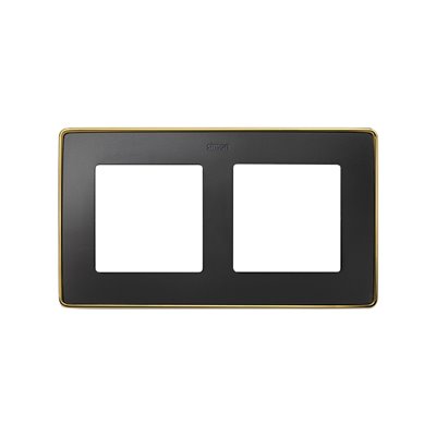 Marco 2 elementos Simon 82 Detail Select 8201620-395 Negro mate base oro