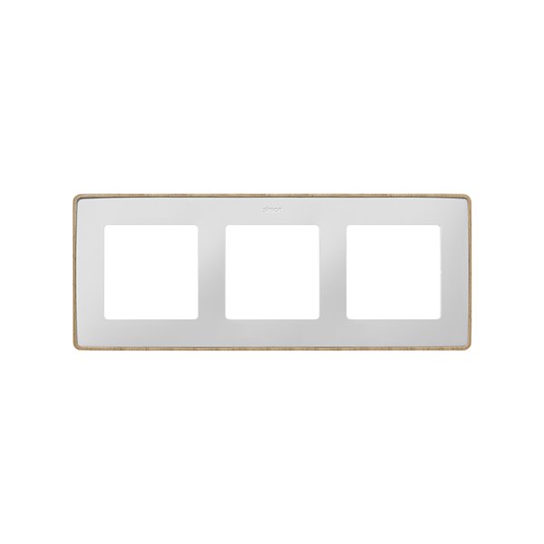 Marco 3 elementos Simon 82 Detail Select 8201630-270 Blanco base madera