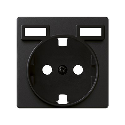 Conjunto base de enchufe schuko + 2xUSB +tapa 8201432-038 negro Simon 82