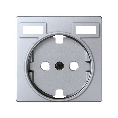 Conjunto base de enchufe schuko + 2xUSB +tapa 8201432-093 aluminio Simon 82