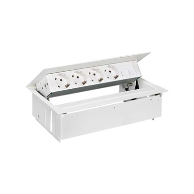 Kit dentro de mesa SIMON 400 4 enchufes 2 RJ45 45504020-130 Blanco