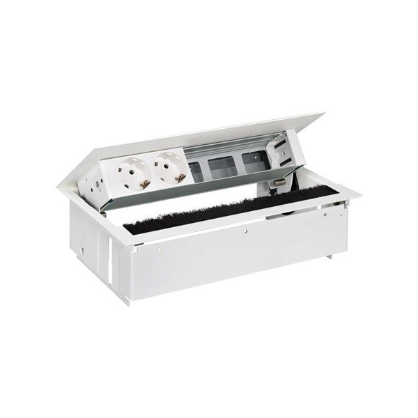 Kit dentro de mesa SIMON 400 2 enchufes 3 huecos 44502000-130 Blanco