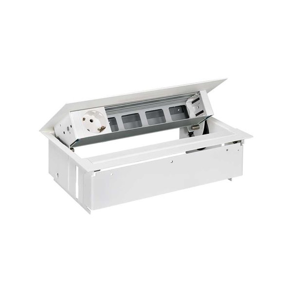Kit dentro de mesa SIMON 400 1 enchufe 4 huecos 45501000-130 Blanco