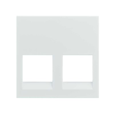 Placa voz y datos sin guardapolvo SIMON 400 2xRJ45 ATT y Avaya 40000189-030 Blanco