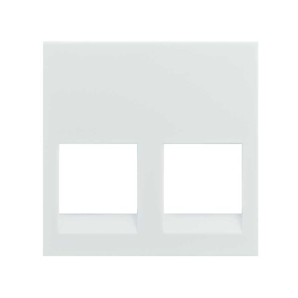 Placa voz y datos sin guardapolvo SIMON 400 2xRJ45 3M 40011189-030 Blanco