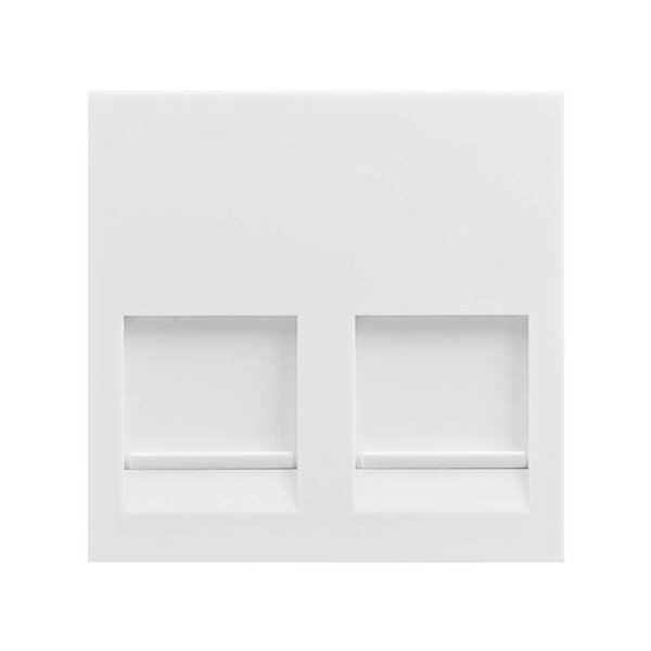 Placa voz y datos con guardapolvo SIMON 400 2xRJ45 BeldenCDT 40013089-030 Blanco