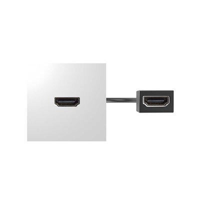 Placa conector HDMI SIMON 400 hembra-hembra 40001194-030 Blanco