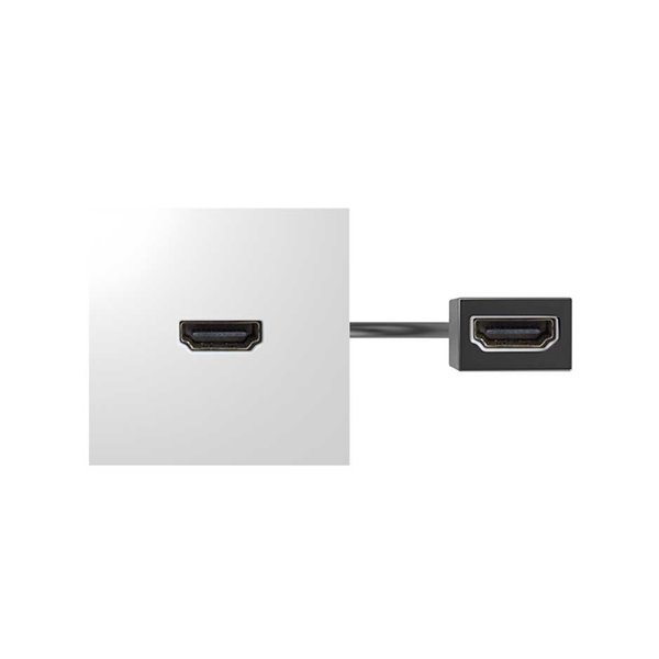 Placa conector HDMI SIMON 400 hembra-hembra 40001194-030 Blanco