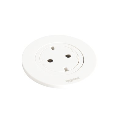 Toma empotrada 2P+T LEGRAND serie INCARA cable 2m y clavija 2P+T 654725 Blanco