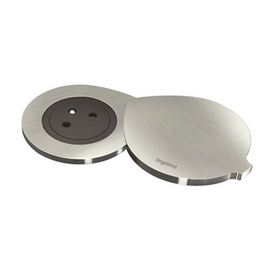 Toma empotrada 2P+T y tapa LEGRAND serie INCARA conector Wieland 654728F Metálica