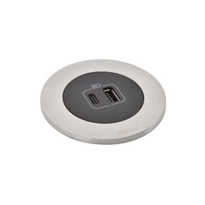 Cargador empotrado USB A+C LEGRAND serie INCARA conector Wieland 654732F Metálico