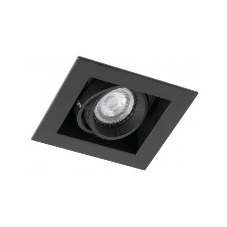 Empotrable cuadrado orientable de techo Faro Barcelona Falcon-1 03020402 Negro