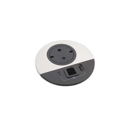 Toma empotrada 2P+T, USB A+C y salida LEGRAND INCARA 2m y 2P+T 654716 Metálico