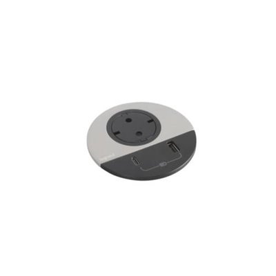 Toma empotrada 2P+T, USB A+C LEGRAND INCARA Wieland 655046F Metálico