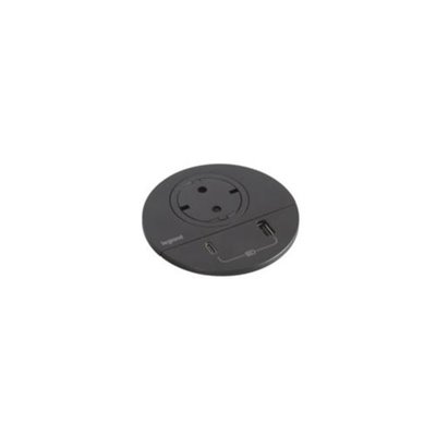 Toma empotrada 2P+T, USB A+C LEGRAND INCARA 2m clavija 2P+T 655045 Negro