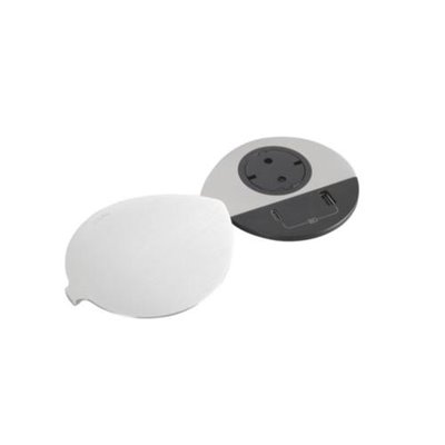 Toma empotrada 2P+T, USB A+C y tapa LEGRAND INCARA Wieland 655047F Metálico