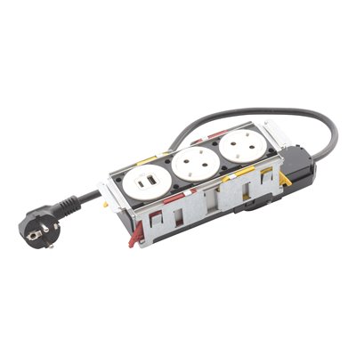 Bloque empotrado 2x 2P+T y USB A+C LEGRAND INCARA DisqIn 654747 Blanco