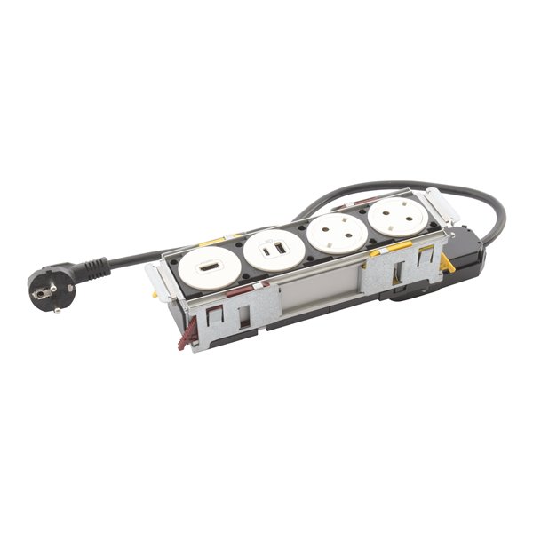 Bloque empotrado 2x 2P+T, HDMI y USB A+C LEGRAND INCARA DisqIn 654748 Blanco