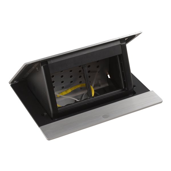 Caja empotrar 4 módulos LEGRAND INCARA Pop-up 654800 Aluminio pulido