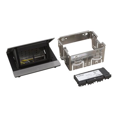 Caja empotrar 4 módulos LEGRAND INCARA Pop-up 654800 Aluminio pulido