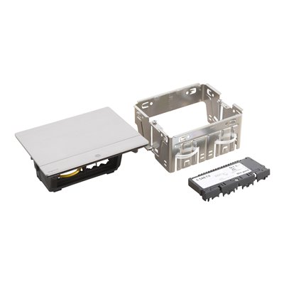 Caja empotrar 4 módulos LEGRAND INCARA Pop-up 654800 Aluminio pulido