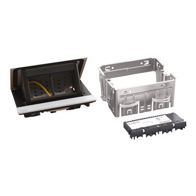 Caja empotrar 4 módulos LEGRAND INCARA Pop-up 654803 Aluminio