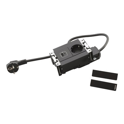 Caja empotrar 4 módulos LEGRAND INCARA Multilink 2P+T y USB A+C 654785 Negro