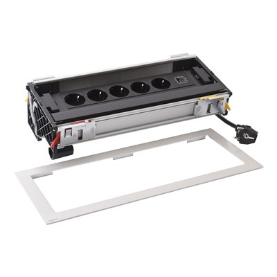 Caja 12 módulos LEGRAND INCARA Flip-up 5x 2P+T y USB A+C 654856 Metal