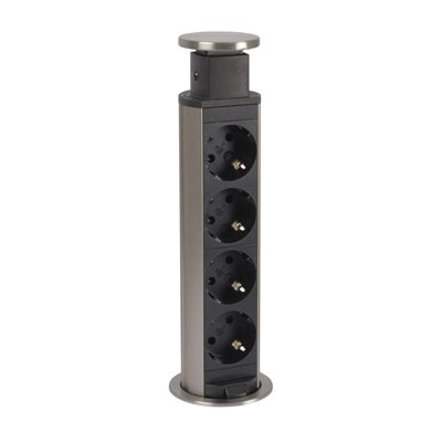 Torre empotrada LEGRAND INCARA Tower 60 4x 2P+T 654976 Metal/Negro