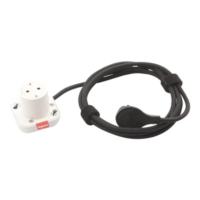 Toma empotrar 2P+T LEGRAND INCARA Electr´On 2.5m cable 654906 Blanco