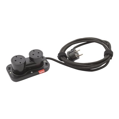 Toma doble empotrar 2P+T LEGRAND INCARA Electr´On 2.5m cable 654911 Negro