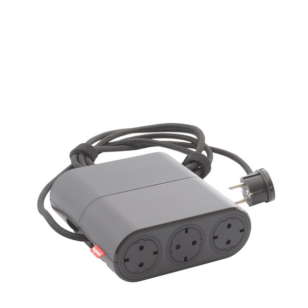 Base 6x 2P+T LEGRAND INCARA Link´on cable 2,5m 654886 Negro