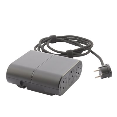 Base 6x 2P+T LEGRAND INCARA Link´on cable 2,5m 654886 Negro