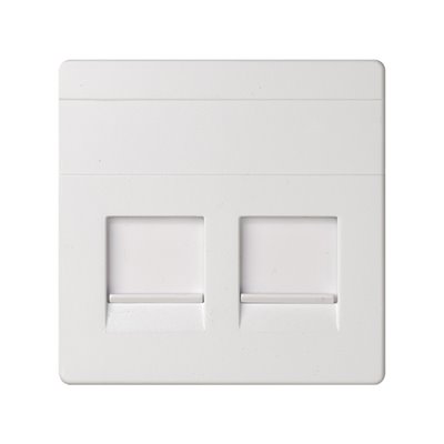Adaptador 2 conectores RJ45 Simon 82 Concept 8200006-090 Blanco Mate