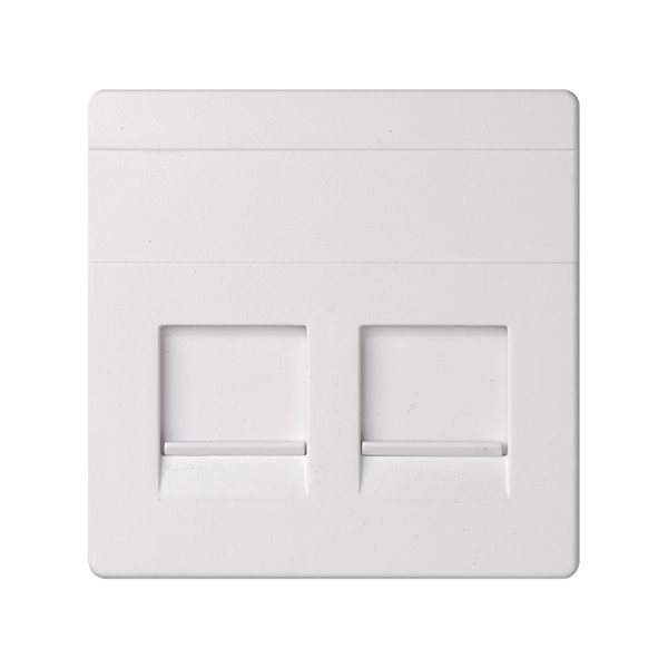 Adaptador 2 conectores RJ45 Simon 82 Concept 8200006-090 Blanco Mate
