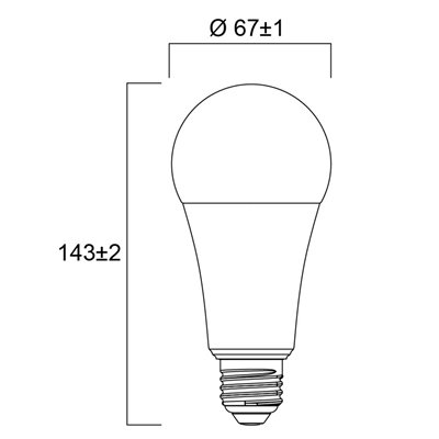 Bombilla Led TOLEDO GLS E27 20w 4000K SYLVANIA 0030045