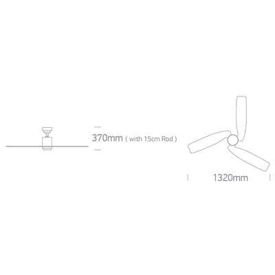 Ventilador Led techo ONE LIGHT 6304/W/V Blanco 45w 3-4-5,5K 