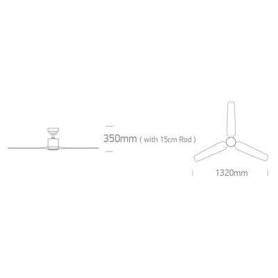 Ventilador Led techo ONE LIGHT 6310/B/V Negro 35w 3-4-5,5K