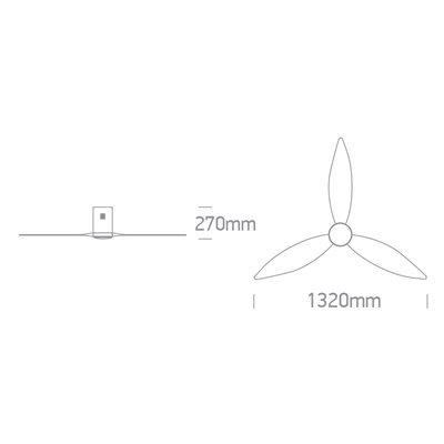 Ventilador Led techo ONE LIGHT 6312DC/B/V Negro y madera oscura 25w