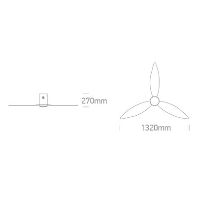 Ventilador Led techo ONE LIGHT 6312LC/B/V Negro y madera clara 25w